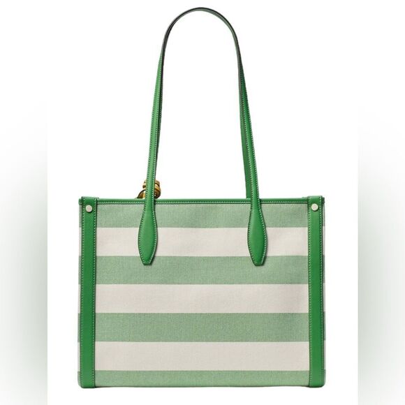 KATE SPADE NWT MARKET CANVAS CABANA MEDIUM TOTE BAG - Picture 5 of 8